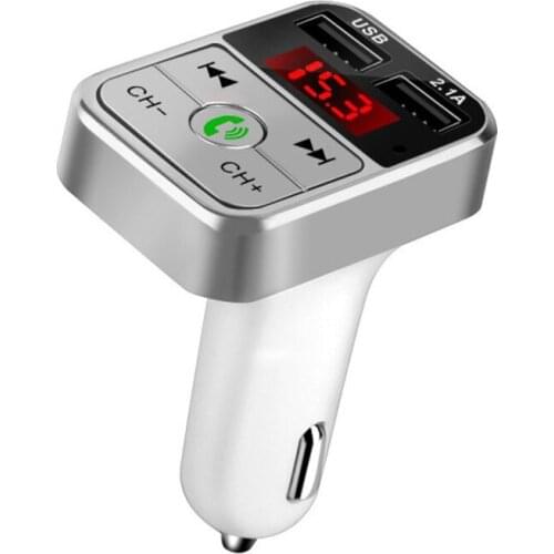 Car FM Transmitter Bluetooth-Compatible 5.0 Wireless Handsfree Car Audio Receiver MP3 Player USB Fast Charger Car Accessories