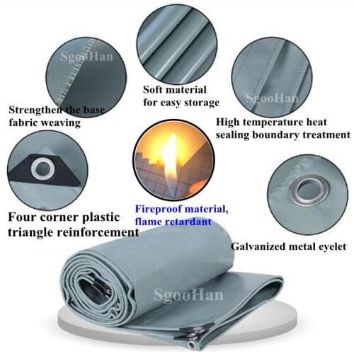 PVC Coated Banner Tarpaulin Flame Retardant Cloth Rainproof Cloth Outdoor Awning Waterproof Oxford Oilcloth Shade Sail Shelter