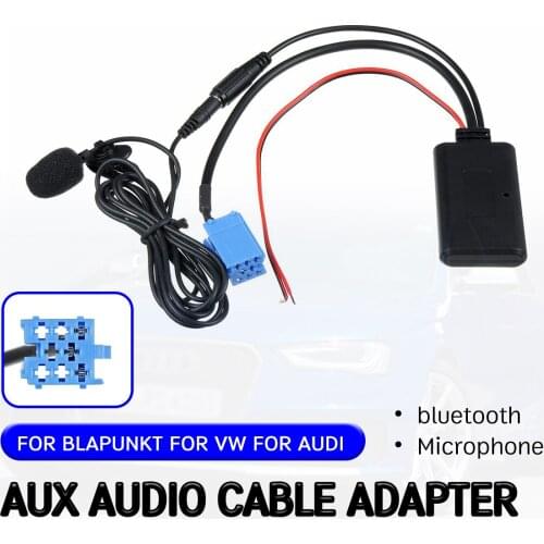 Bluetooth Aux Receiver For AUDI Chorus Concert for Blaupunkt For vw Delta Beta For VDO Becker Cable Adapter with Microphone