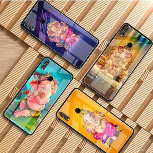 Lord Ganesha Tempered Glass Phone Case For Huawei P20 P30 P40 P40 Lite Pro Psmart Mate 20 30 Cover Shell