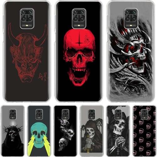 Phone Case for Xiaomi Redmi Note 8T 9T 9S 8 9 Pro 7 7A 8A 9A 9 Power K20 K30 Pro Hard Cover Satanic Skull dark
