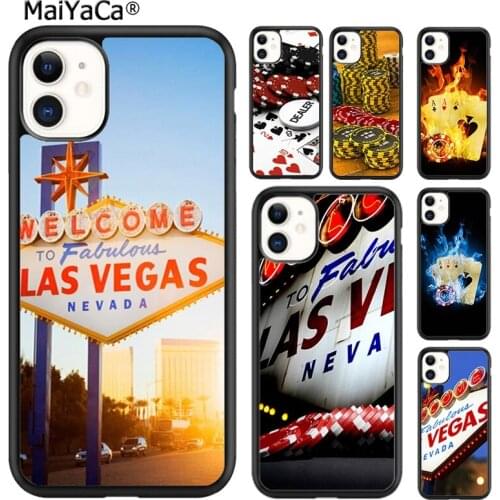 MaiYaCa LAS VEGAS NEVADA CASINO POKER CARDS Phone Case Cover For iPhone SE 6 6s 7 8 plus X XR XS 11 12 pro max Galaxy S8 S9 S10