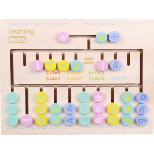 Children Wooden Math Toys Montessori Materials Learning To Count Numbers Matching Digital match Early Education Teaching
