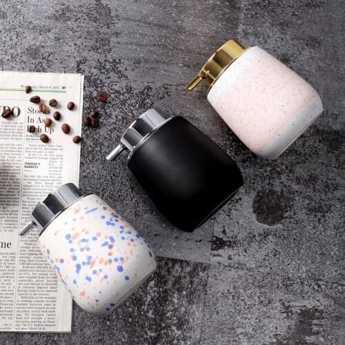 Net Celebrity Hand Sanitizer Bottle New Push Type Soap Dispenser Ceramic Material Nordic Shampoo Creative Bathroom Accessories