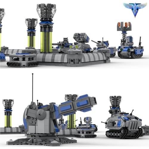Hot lepining military WWII technic Red alertes weapons US Army war Battle fortress Cannon moc model Building Blocks bricks toys