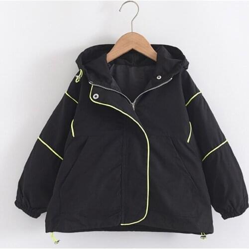 Keelorn Girl Casual Coat Spring Autumn Kids Letter Print Outerwear Children Fluorescent Fashion Clothing For 2-7 Years Boy Girl