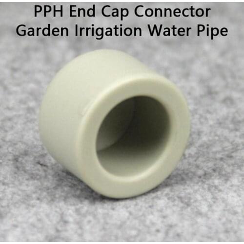 Water Supply Pipe PPH End Cap Connector Garden Irrigation Water Pipe Plug Farm Hydroponic Pipe Accessories Adapter 1 Pcs