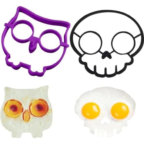 Cats Skull Owl Shape Baking Accessories Egg Mold Silicone Egg Mold Breakfast Fried Eggs Template Kitchen Cooking Gadgets