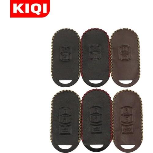 Remote Smart Car Key Case for Mazda 2 3 5 6 8 CX5 CX7 CX9 M2 M3 M5 M6 GT Leather Keychain Keyring Key Holder Cover Bag