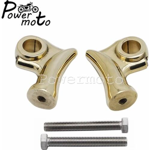 Motorcycle Risers 1'' Mount Clamp Handlebar Universal For Harley Dyna Fat Bob Cafe Racer Triumph Honda 25mm Brass Handle Clamp