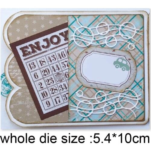 Fish Wave Stripe frame Metal Cutting Dies template for DIY Scrapbooking Photo Album Decor Embossing Paper Card Crafts Die Cut