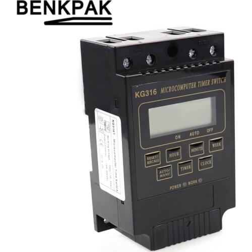 DIN Rail mounting microcomputer timer switch KG316 KG316T programmable 10A Din Rail Digital Time Switch