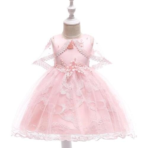 Cute Lace Bowknot Princess Dress Baby Kids Girls Fashion Trend Round Collar Comfort Soft Short Sleeve Autumn Mesh Dresses
