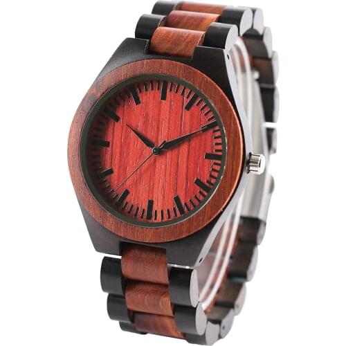 Fashion Creative Bamboo Wood Watch Handmade Quartz Wrist Watch Bangle Bracelet Mens Watch Business Sport Relogio Masculino