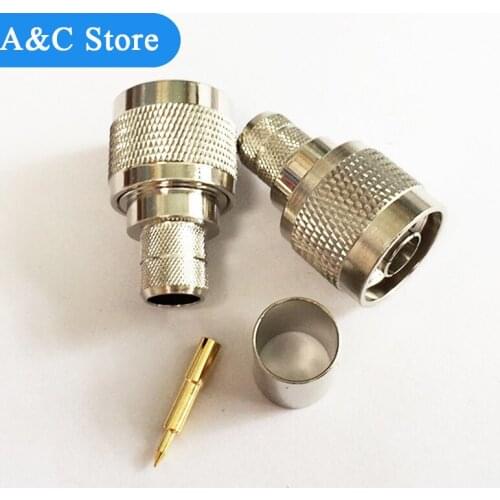 N Connector RF Coaxial Connector 50-3 N Male Connector for RG58 RG142 RG400 LMR195 RF Connector factory outlet high quality