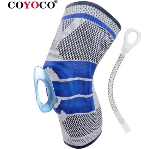 COYOCO Silicon Spring Knee Support Protector Patella Pads 1 Pair Leg Arthritis Injury Gym Sleeve knee Brace Meniscus Kneepad