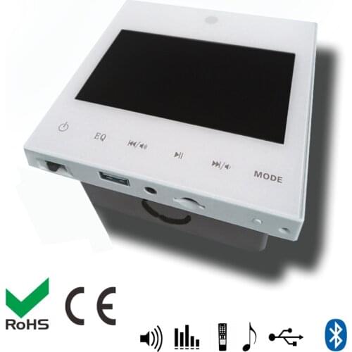 115102 15 watt 4 channels mini wall mounted power amplifier with USB/SD/AUX/Bluetooth/FM for homes, kid’s room etc