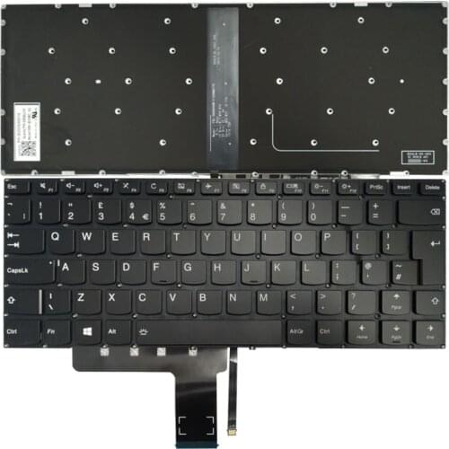 New UK Keyboard For Lenovo V310-14ISK V310-14IKB V510-14ISK black UK laptop keyboard with backlight
