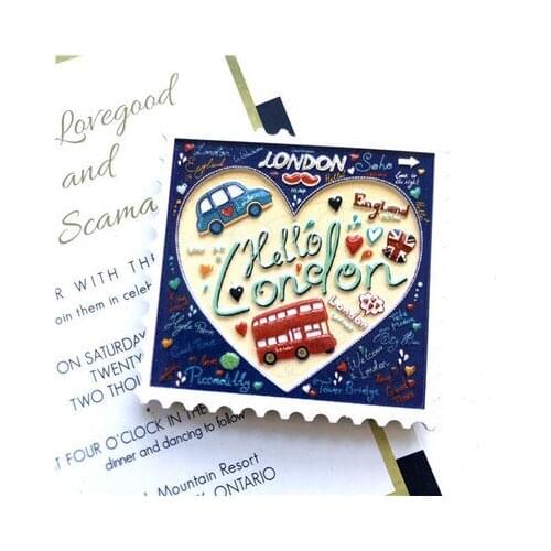 United Kingdom Features Travel fridge stickers