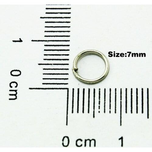 0.7x7mm Approx 6500pcs/lot White Antique bronze Plated Open Jump Rings jewelry findings