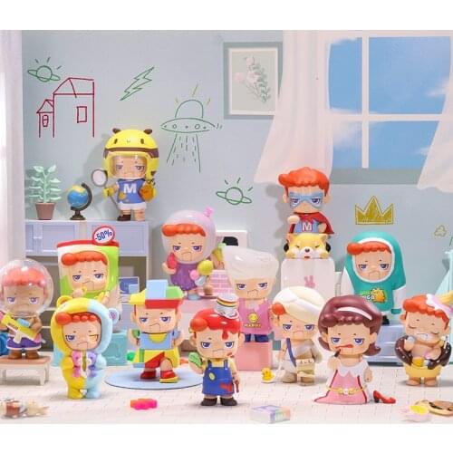POP MART migo-naughty boy series for whole box Collection Doll Collectible Cute Action Kawaii animal toy figures free shipping