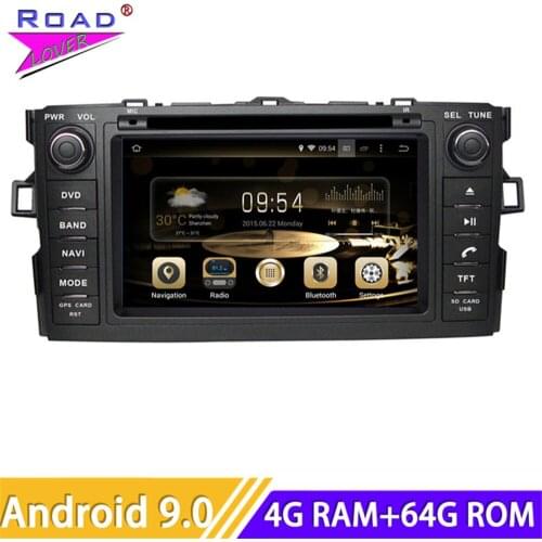 Roadlover Android 9.0 Car DVD Player Radio For Toyota Auris Corolla Hatchback Corolla 2012- Stereo GPS Navigation Automagnitol