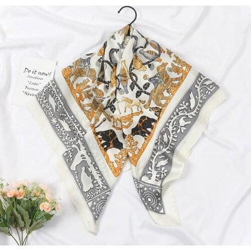 2021 new spring women scarf quality shawl silk fashion scarf headscarf beach sunscreen bag headscarf scarf 90cm*90cm