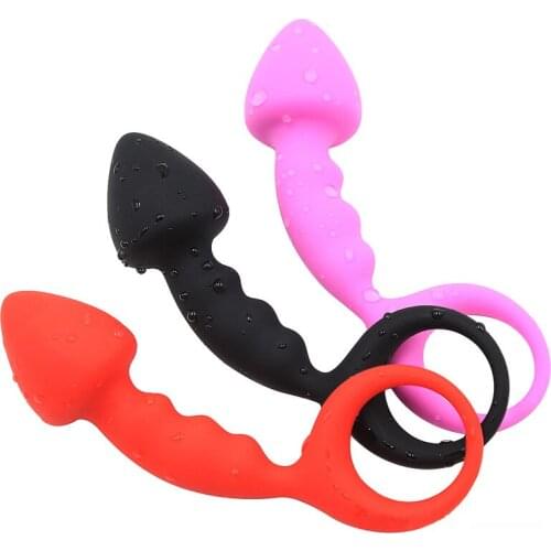 Silicone Anal Plug Beads Prostate Massager Dildo Anal Plug Removable Butt Stimulator Adult Anal Sex Toys For Women Men Gay