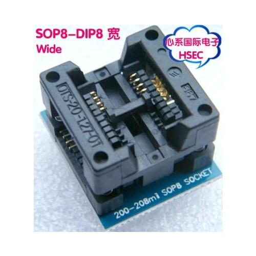 SOP8 to DIP8 Wide Body Burning Seat 208mil Programmer Bounce Burning 25 Patch Conversion Test