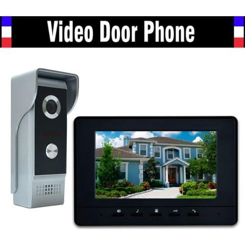 7" LCD Monitor Video Door Phone Intercom Doorbell System Video Intercom Kits IR Camera Video Door bell Doorphone for villa home