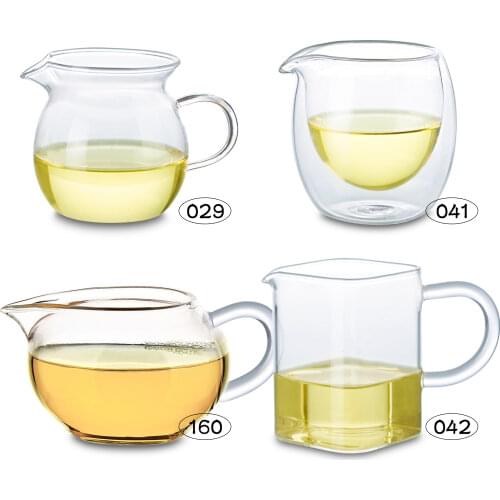 Kinds of Heat Resistant Clear Glass Tea Serving Pitcher Chinese Gong fu Cha Hai