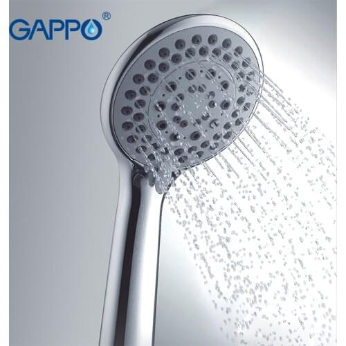 Gappo 1Pc Top Quality Five Ways Round hand shower heads bathroom accessoriess ABS in chrome Plated water saving shower head G06