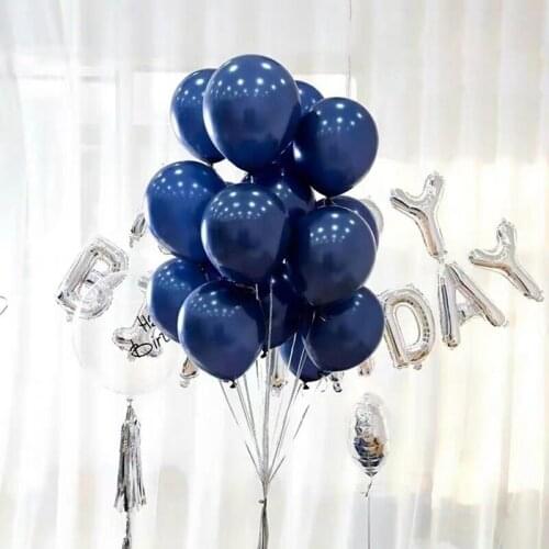 Explosive Night Blue Ink Blue Latex Balloon Set Star Stars Sky Night Blue Decoration Wedding Birthday Party Decoration Supplies