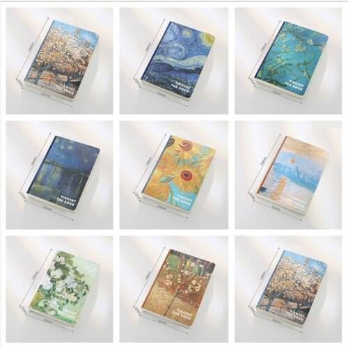 A6 oil painting hardcover notebook portable notepad plan record book 14.8*10.5cm Memo Pad School Office Pads Stationery