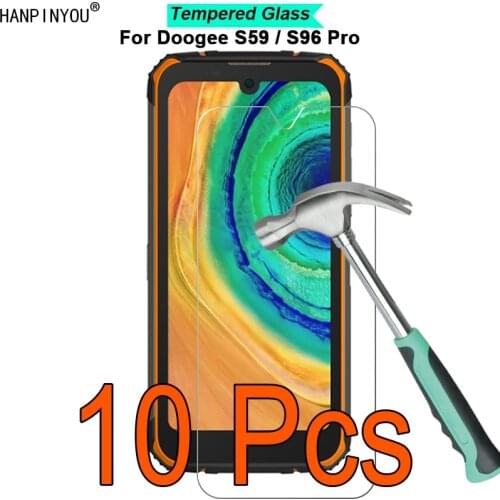 10 Pcs/Lot For Doogee S59 / S96 Pro 9H Hardness 2.5D Ultra-thin Toughened Tempered Glass Film Screen Protector Guard