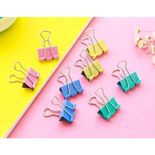 20 PCS/lot Colorful Metal Paper Binder Clip Of High Quality 25mm Office Supplies Office Stationery Binding Supplies