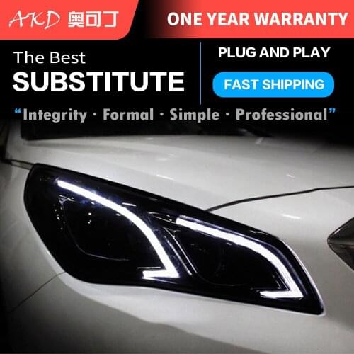 AKD tuning cars Headlight For Hyundai Sonata9 Sonata 9 MK9 2015 Headlights LED DRL Running lights Bi-Xenon Beam Fog angel eyes