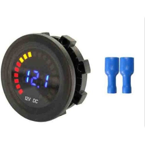 Car Motorcycle 5-36V color ful LED ring Panel Digital Voltage Voltmeter