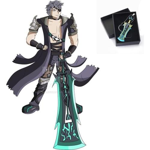 Xenoblade Chronicles Keychain Blue Sword MONADO Metal Pendant Chaveiro Key Ring Bag Charm Key Chain Portachiavi Game Jewelry