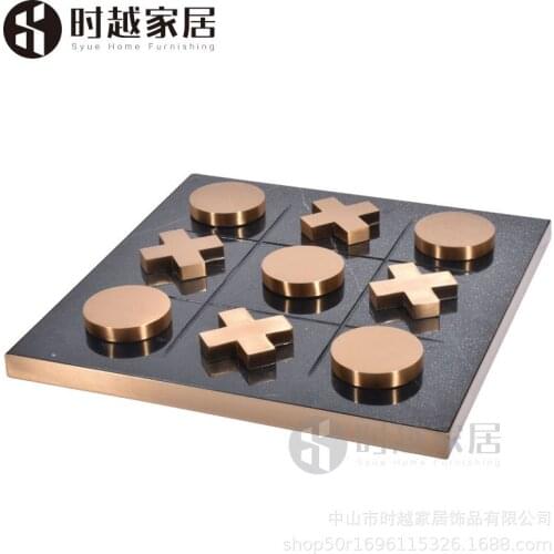 Living room decoration model room marble chessboard accessories home decoration study living room coffee table decoration