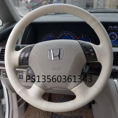 For Honda City Civic XR-V Criteria Fit Vezel Accord CR-V hand-sewn steering wheel cover leather suede carbon fiber grip cover