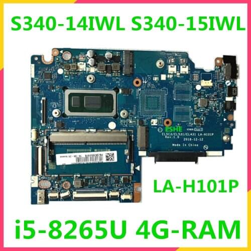 EL5C3/EL531/EL431 LA-H101P mainboard FOR Lenovo S340-14IWL S340-15IWL Laptop motherboard with i5-8265U 4GB-RAM 100% Fully Tested