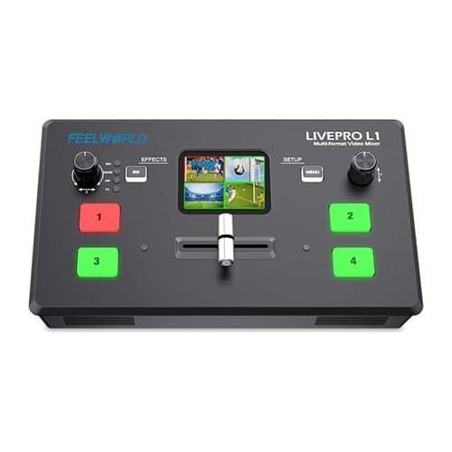 FEELWORLD LIVEPRO L1 V1 Small Multi-Camera Switch 4 HDMI Inputs with USB3.0 live streaming