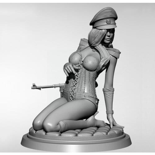 75mm 1/24 Resin Soldier White Mold Model Kits Figure Gift Best Mold YFWW-2078 Self-assembled DIY For Boy Toy