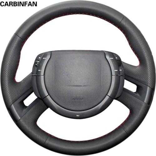 Black Artificial Leather Car Steering Wheel Cover For Citroen C4 Picasso 2007-2013