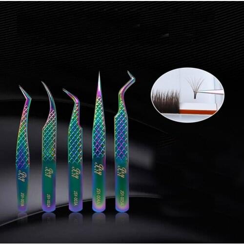 Beautiful eyelash tweezers, stainless steel division, special false eyelashes for grafting, blooming dolphin clip