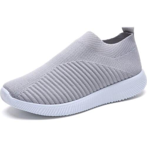 Flying Woven Mesh Shoes Breathable Comfortable Casual Shoes Flat Soft Light Casual Sports Shoes Women