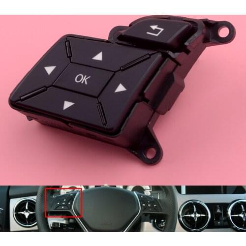 Left Steering Wheel Control Menu Switch Button 6 Pin Fit for Mercedes C E GLK Class W204 X204 W212 A2185400162 2185400162 2014