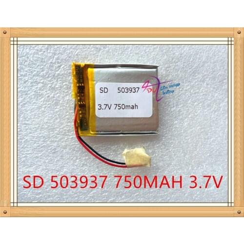 Tablet battery Liter energy battery 3.7V polymer lithium battery 503937 MP3 MP4 750MAH small toy sound box driving recorder