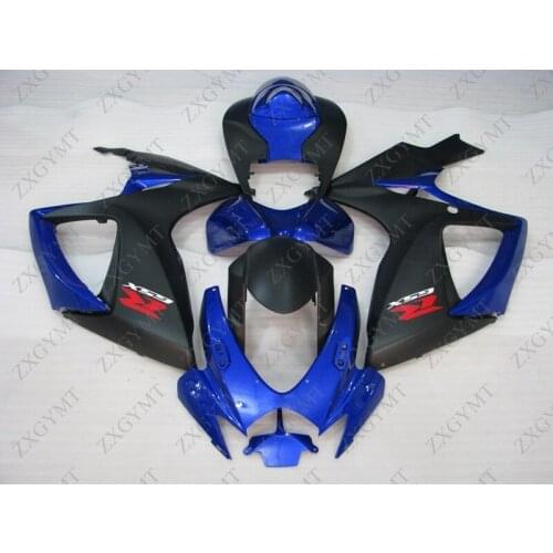 Full Body Kits GSX R 750 2006 - 2007 K6 Blue Matte Black Abs Fairing GSXR750 2006 Full Body Kits GSX-R600 07